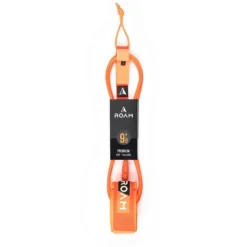 ROAM 9'0" Knie Surfboard Leash Premium 7mm Orange