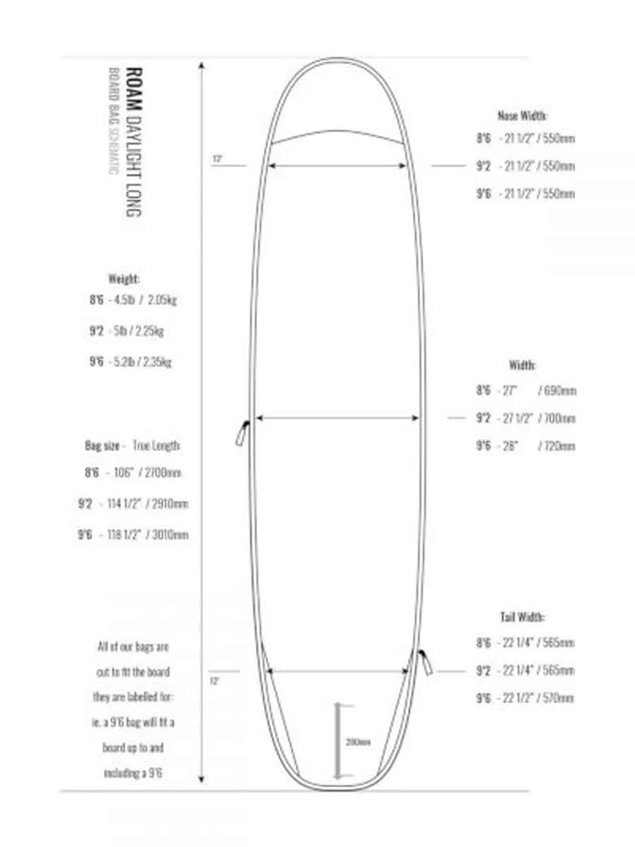 ROAM Boardbag Surfboard Daylight Longboard 8.6 6 ROAM Boardbag Surfboard Daylight Longboard 8.6 - Image 6