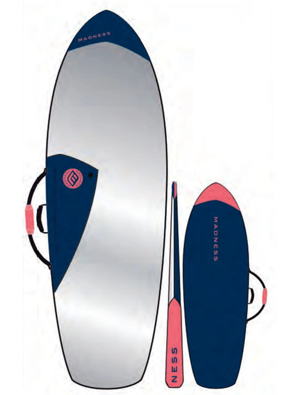 Madness Boardbag PE 6.4" Fish Blau/Rot 1 Madness Boardbag PE 6.4" Fish Blau/Rot